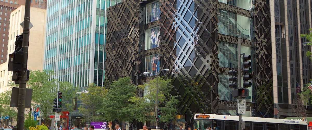Shops at North Bridge showing a city, central business district and street scenes