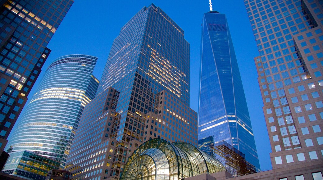 North America showing a city and a high rise building