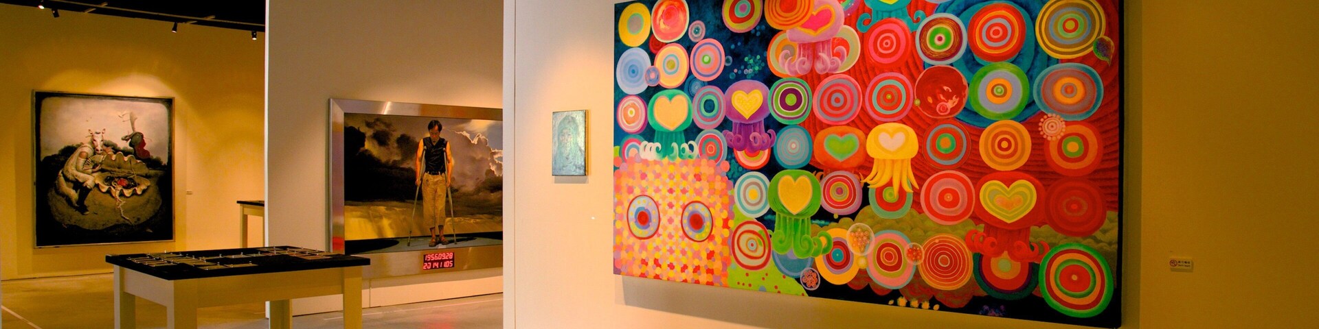 Pier-2 Art Center showing interior views