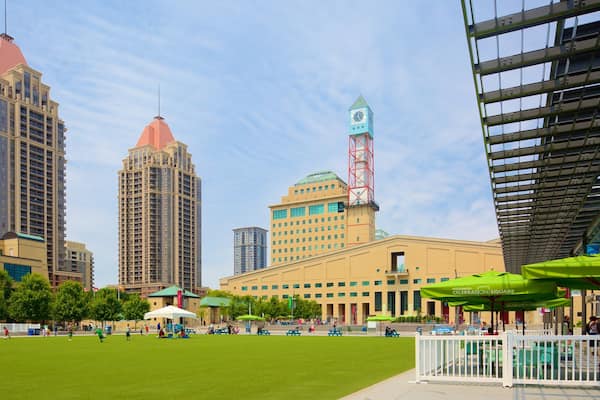 Mississauga Civic Centre which includes a city and a garden