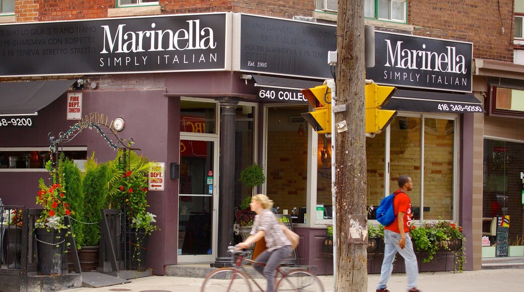 Little Italy showing a city, cycling and street scenes