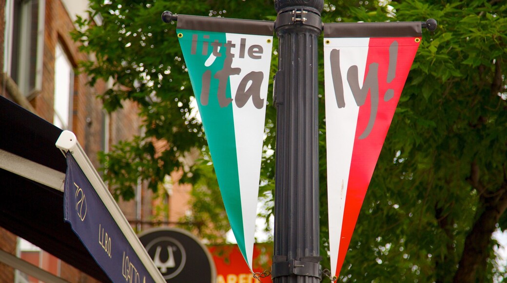 Little Italy which includes a city and signage
