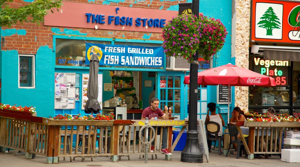 Little Italy which includes cafe lifestyle, markets and street scenes