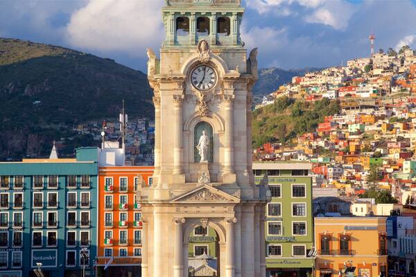 Monumental Clock of Pachuca featuring heritage architecture and a city