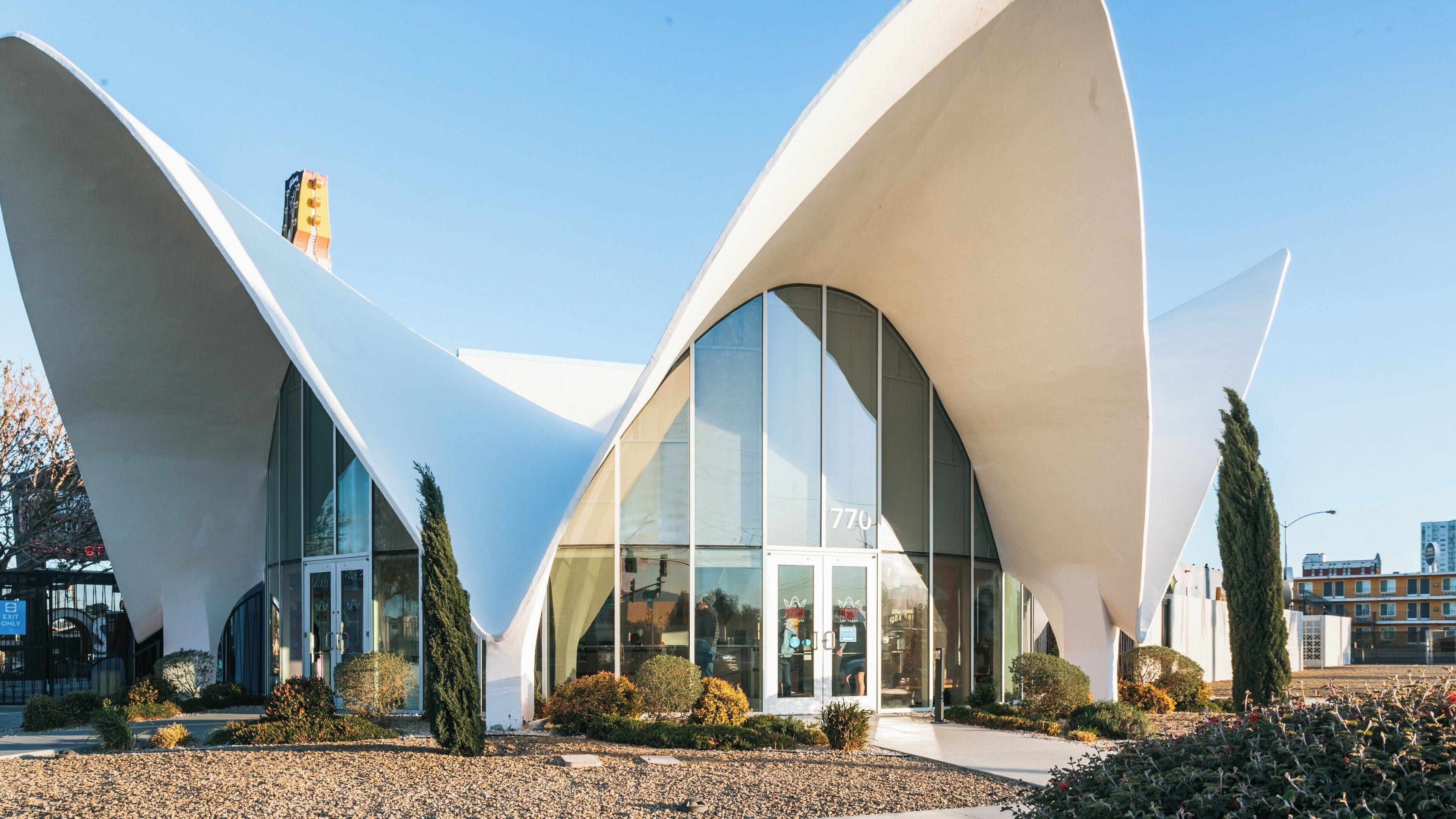 Explore the unique architecture and vibrant history found at The Neon Museum in Downtown Las Vegas, Nevada during daylight hours
