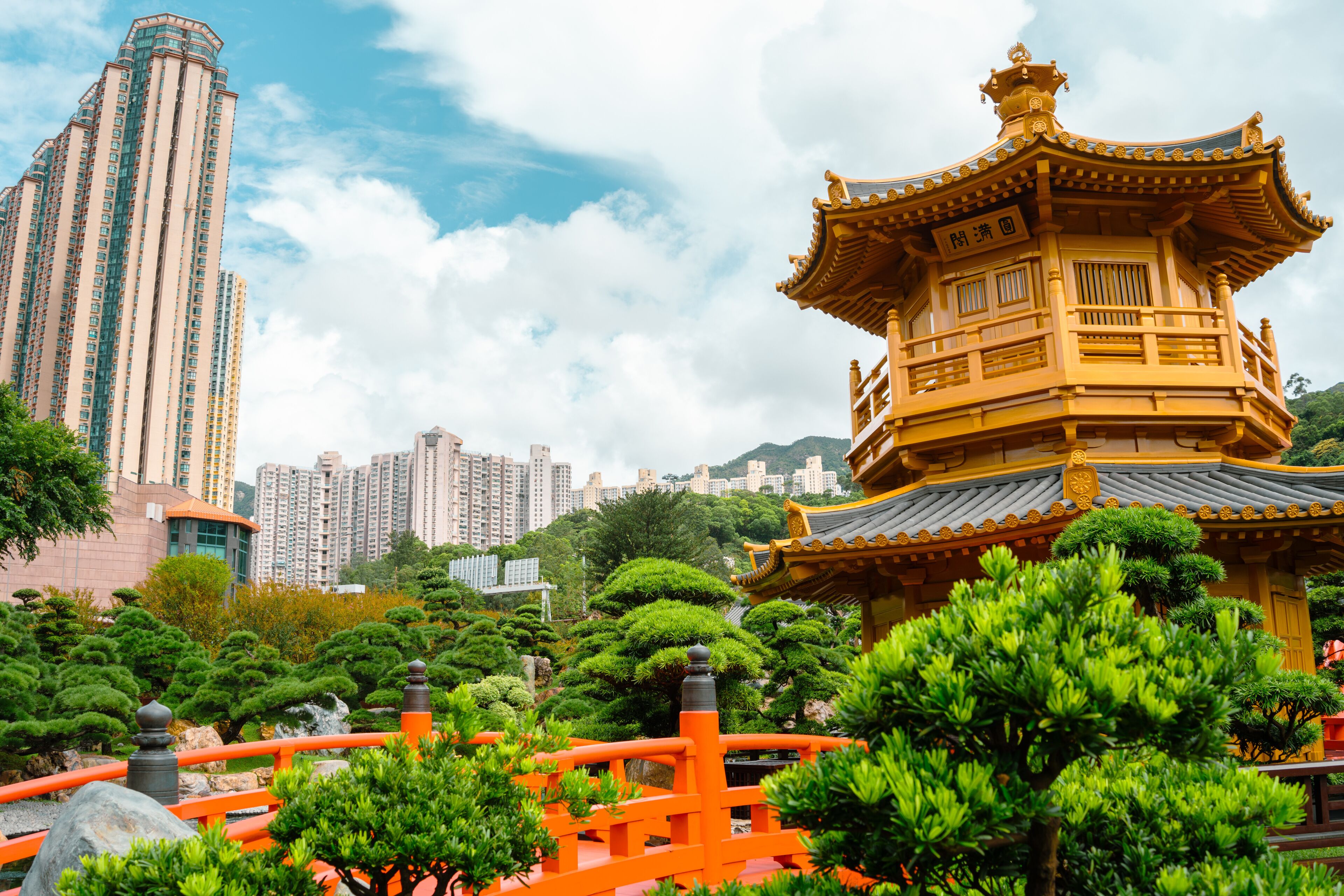 Nan Lian Garden traditional park in Hong Kong