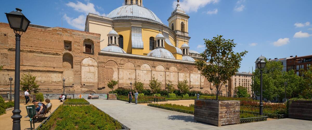 Royal Basilica of San Francisco el Grande featuring heritage architecture, a garden and a church or cathedral