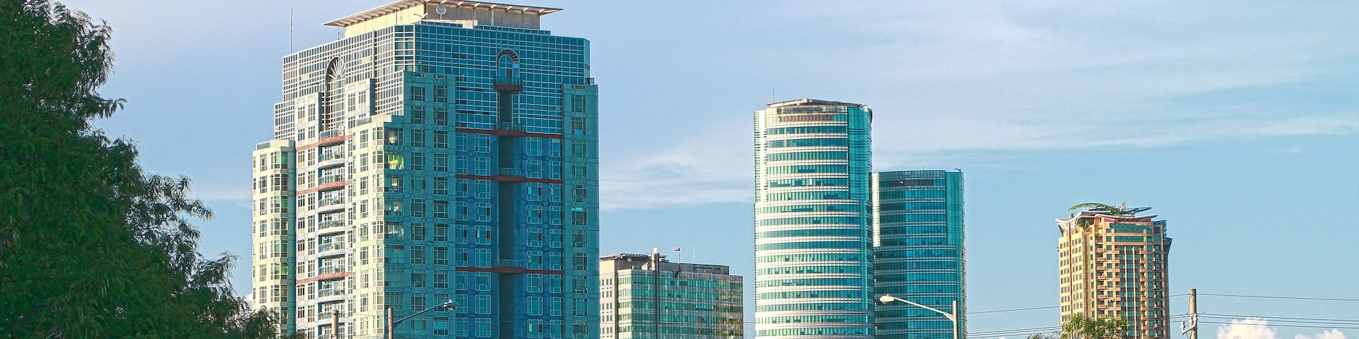 An image of high rise buildings in Alabang Manila.; Shutterstock ID 89792632