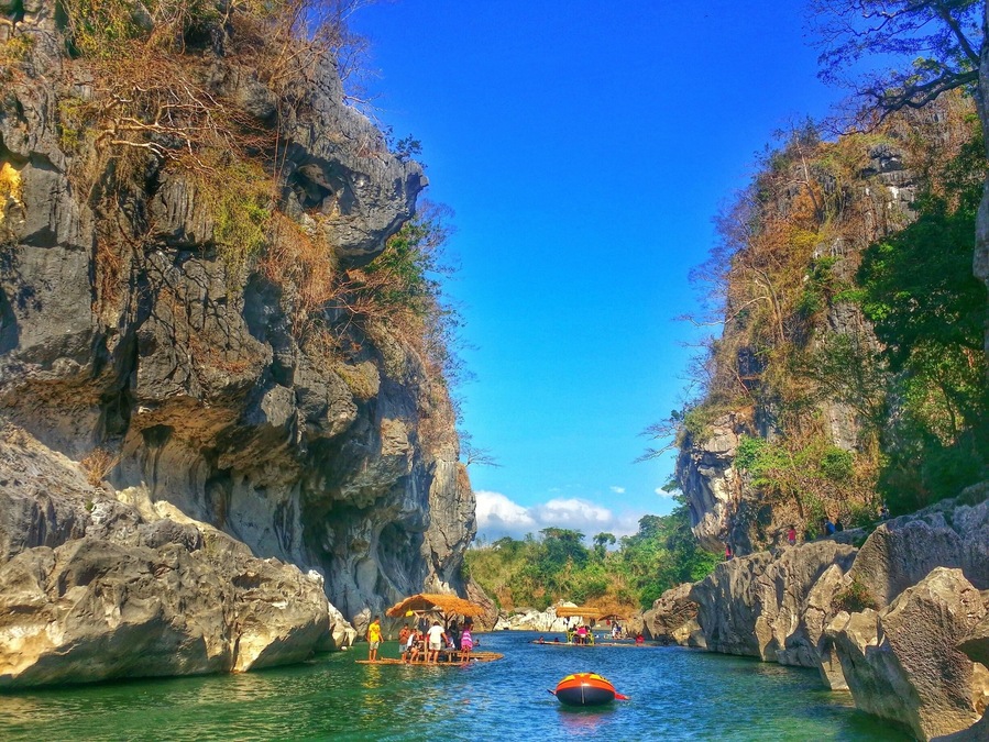 Bamboo rafts start at 250php. Cliff diving, swimming, spelunking and trekking are some of the activities you can do. #travel #NationalPark