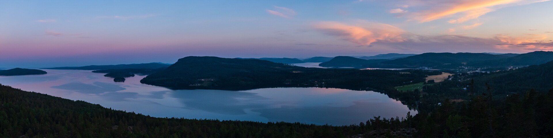 sunset over the sea as seen from the High Coast of Sweden