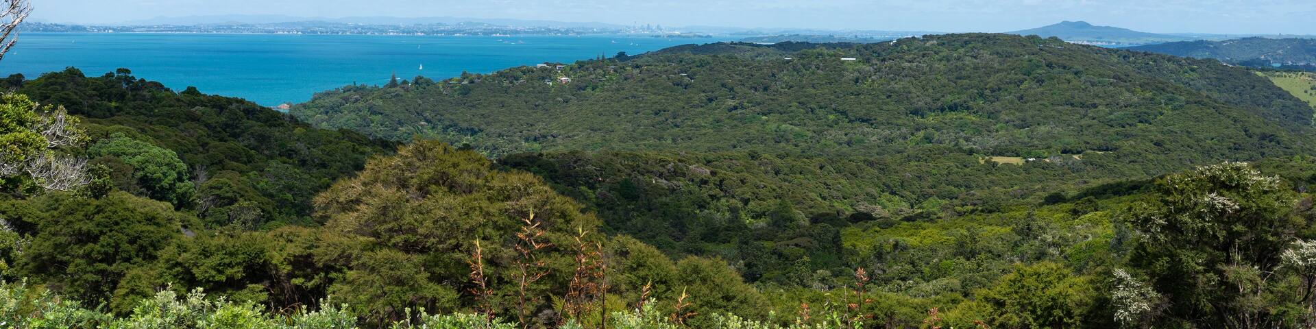 Panoramic view of Waiheke Island near Auckland, New Zealand