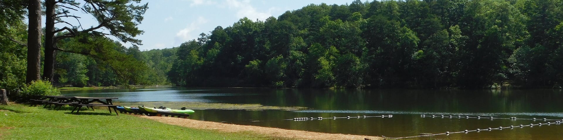 This is a great place with everything you need for camping fun. There are two lakes to fish, swim, kayak, paddle boat. Camping area for campers, tents or rent lake front cabins. Great hiking trails, one being two miles long that leads to a 70 foot water fall. Play grounds and putt putt golf.