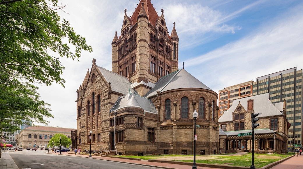 Trinity Church Boston showing heritage architecture and a church or cathedral