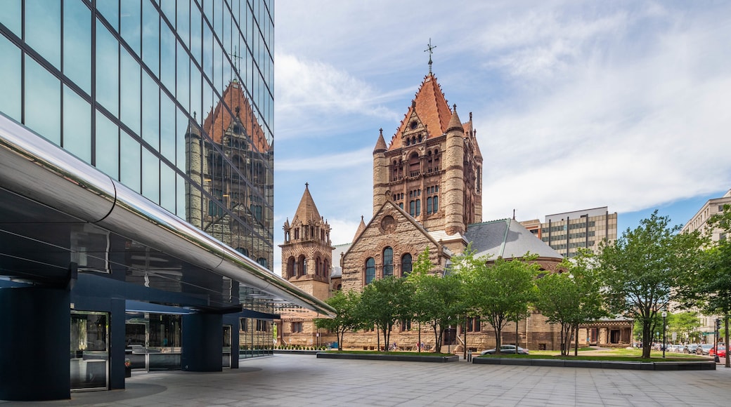 Trinity Church Boston showing heritage architecture and a church or cathedral