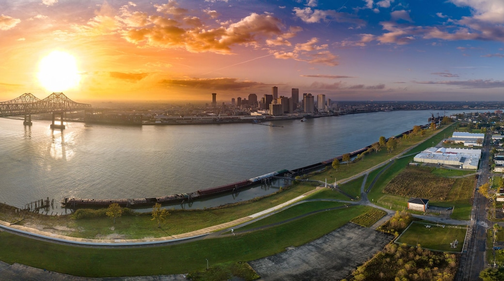 Panoramic view of New Orleans over the Mississippi