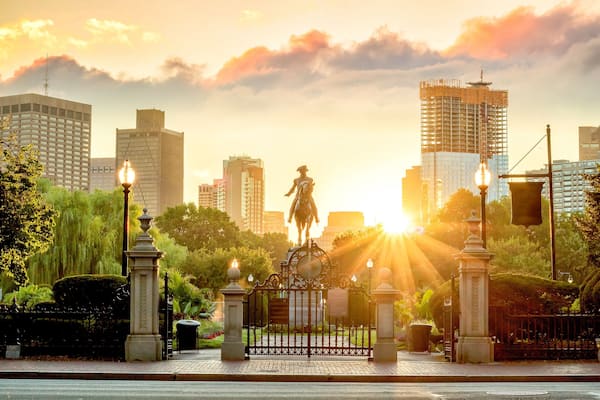 George Washington monument in Public Garden Boston