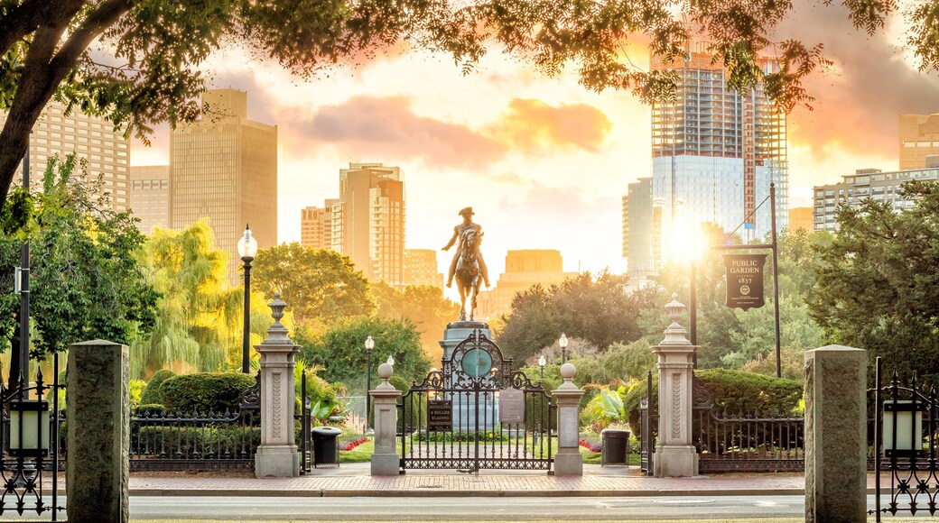 George Washington monument in Public Garden Boston Massachusetts