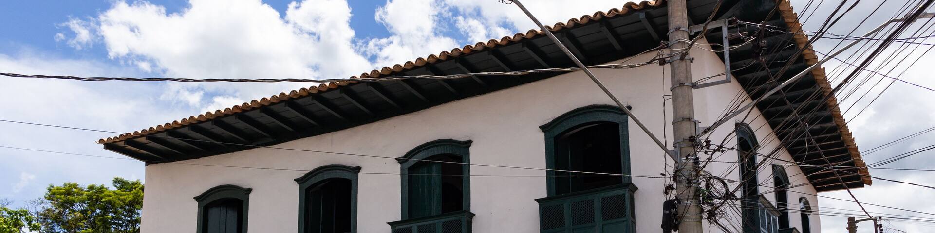 Casarão Monsenhor Paulo Camargo - SANTANA DE PARNAIBA, SP, BRAZIL - JANUARY 15, 2023: Mansion Monsignor Paulo Florêncio da Silveira Camargo, also called Casa da Cultura, was built in the 18th century.