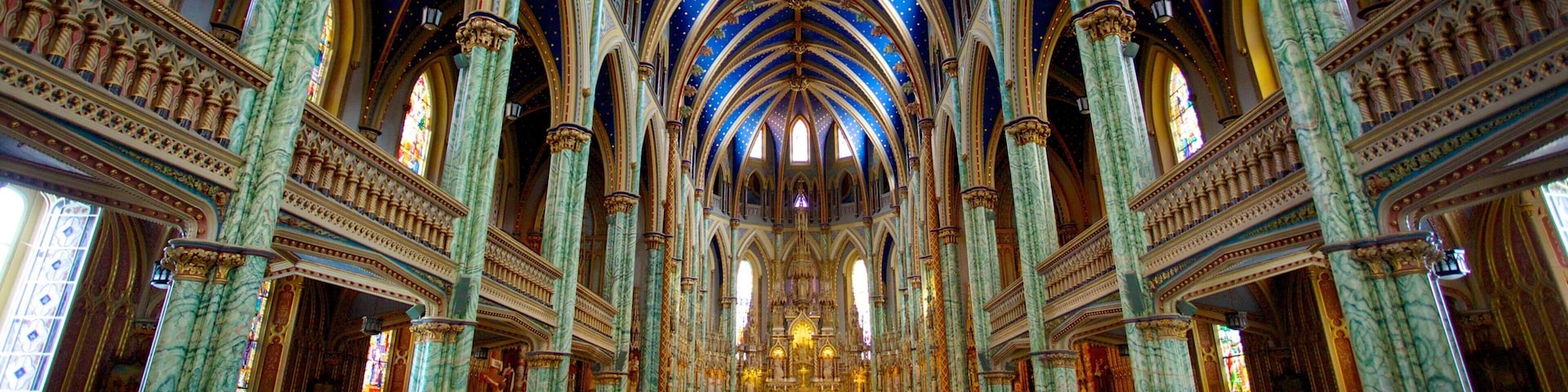 Notre-Dame Cathedral Basilica showing a church or cathedral, heritage architecture and religious elements