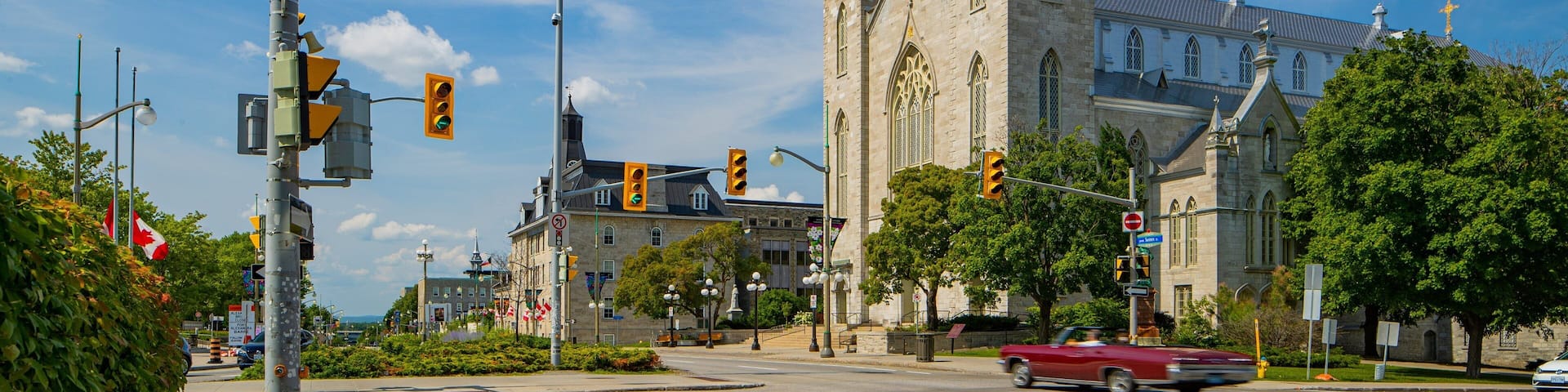 Notre-Dame Cathedral Basilica which includes a church or cathedral and heritage architecture