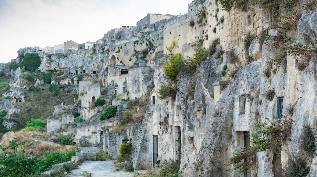 historical houses in the rocks of Matera, Italy