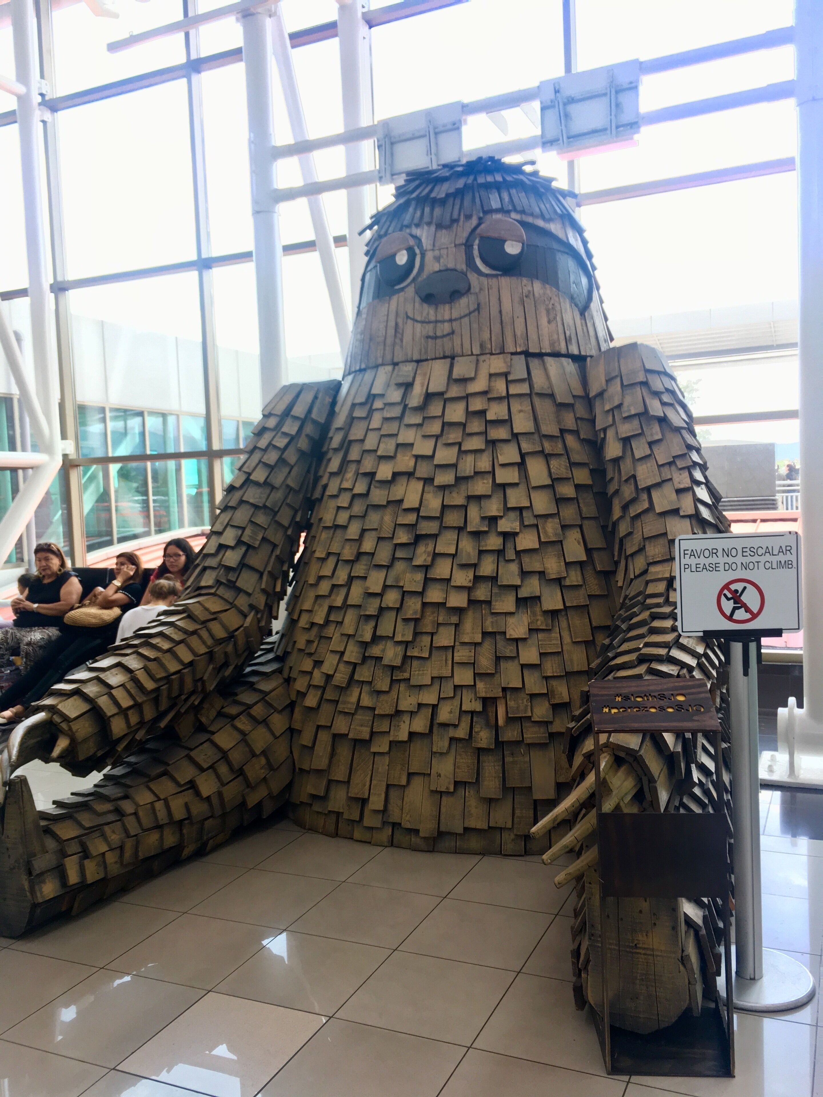 The Juan Santamaria airport is not very big but I loved the art they display that represents their fauna.