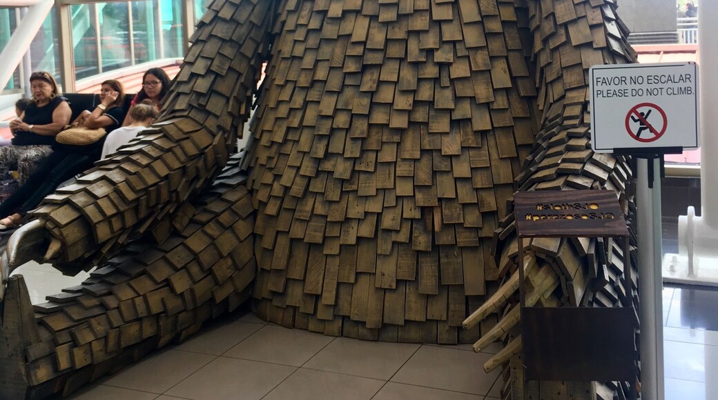 The Juan Santamaria airport is not very big but I loved the art they display that represents their fauna.