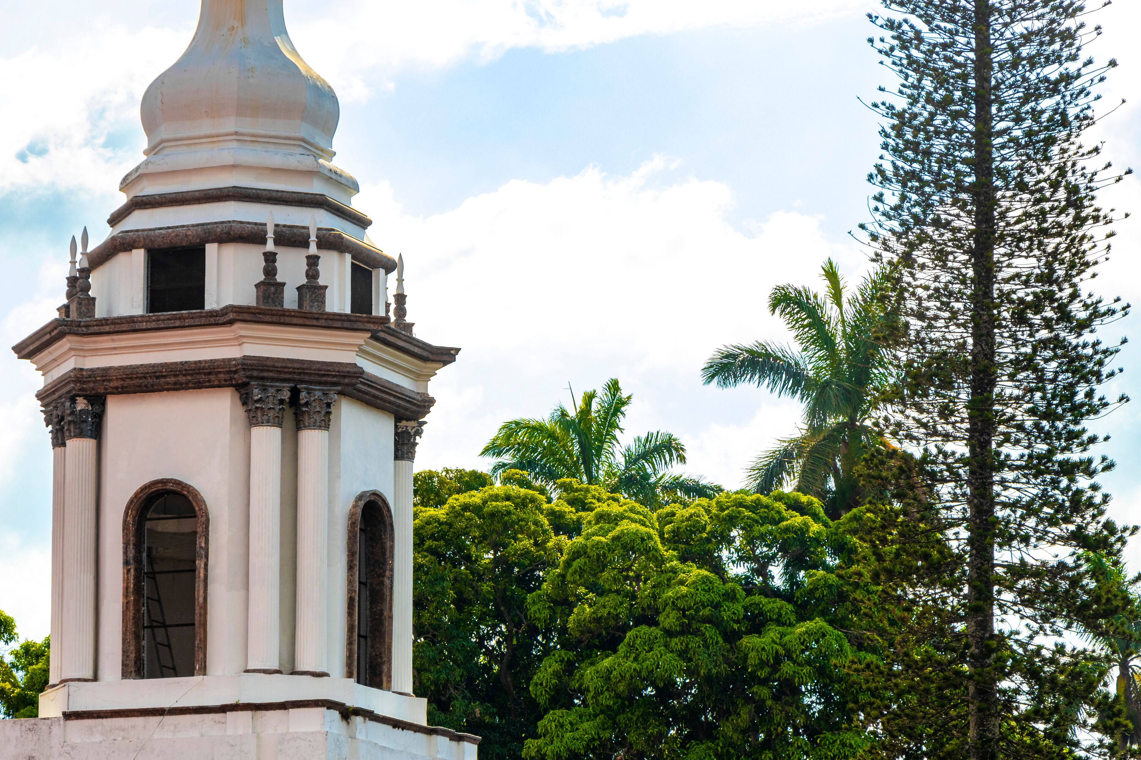 Cathedral of Alajuela church Central Park in Alajuela Costa Rica.