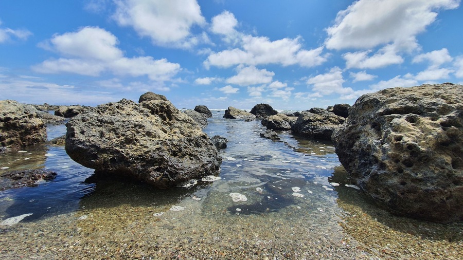 This stones in the sea are located in Nicoya Peninsula, Costa Rica, this area is one of the five Blue Zones of the world, where people use to live over 100 years. #LifeAtExpediaGroup