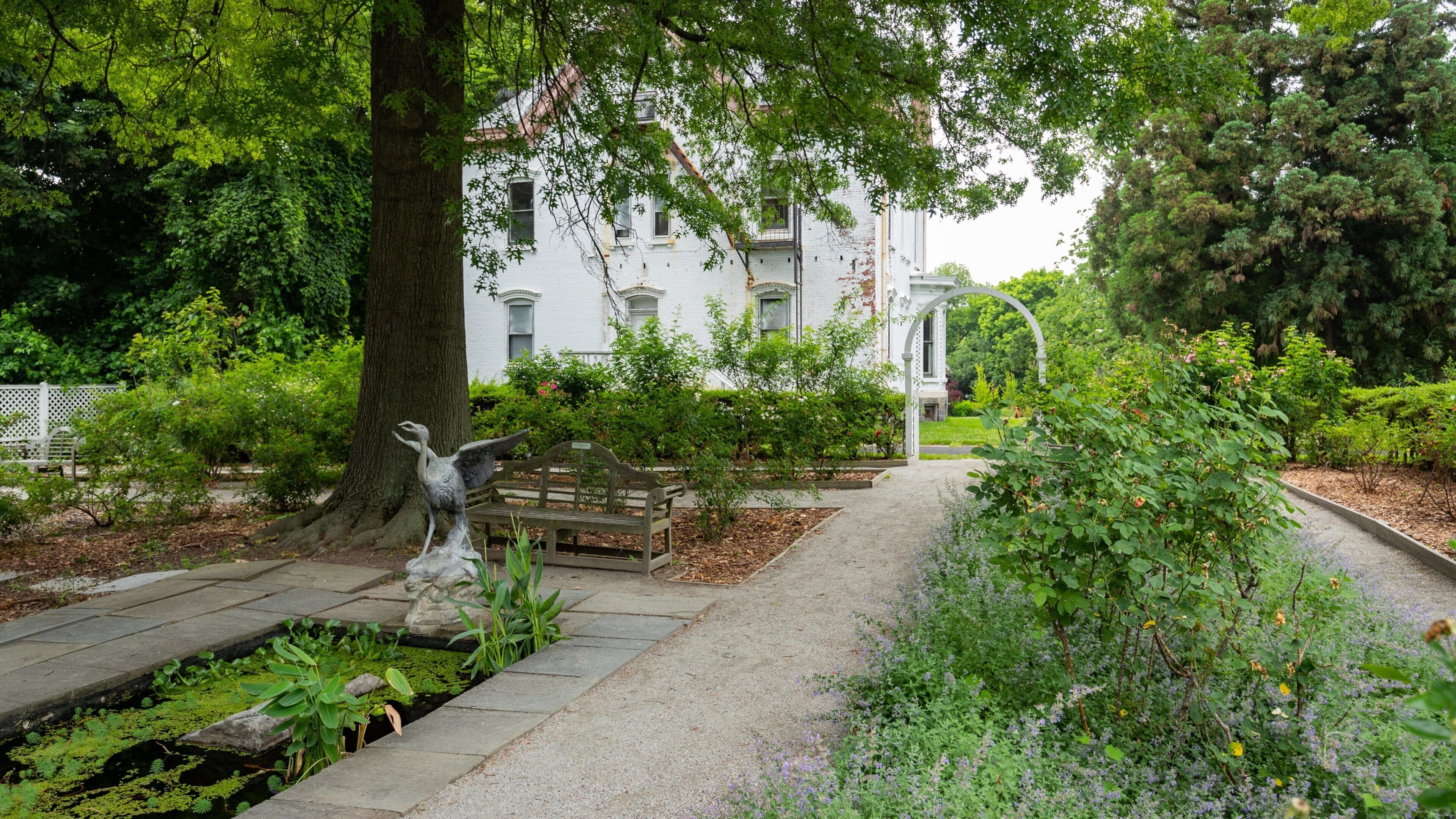 Snug Harbor Cultural Center and Botanical Garden showing a garden