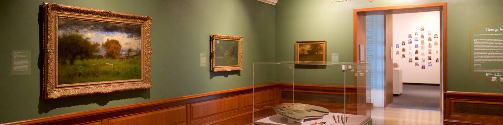 Montclair Art Museum showing interior views and art