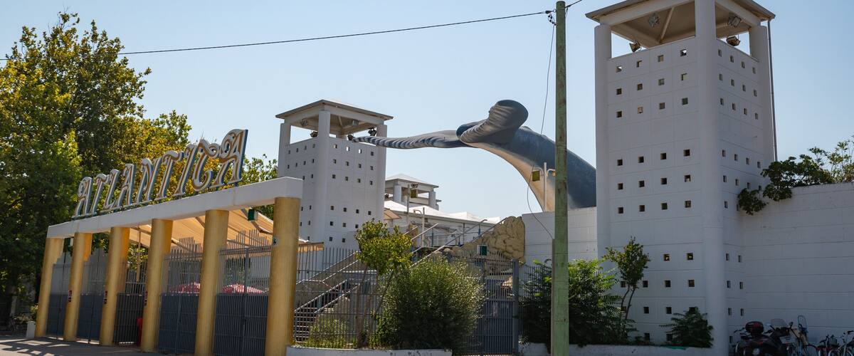 Atlantica Water Park featuring signage