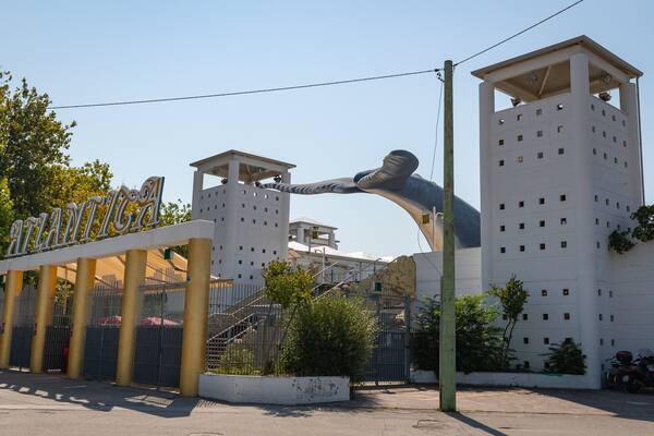 Atlantica Water Park featuring signage