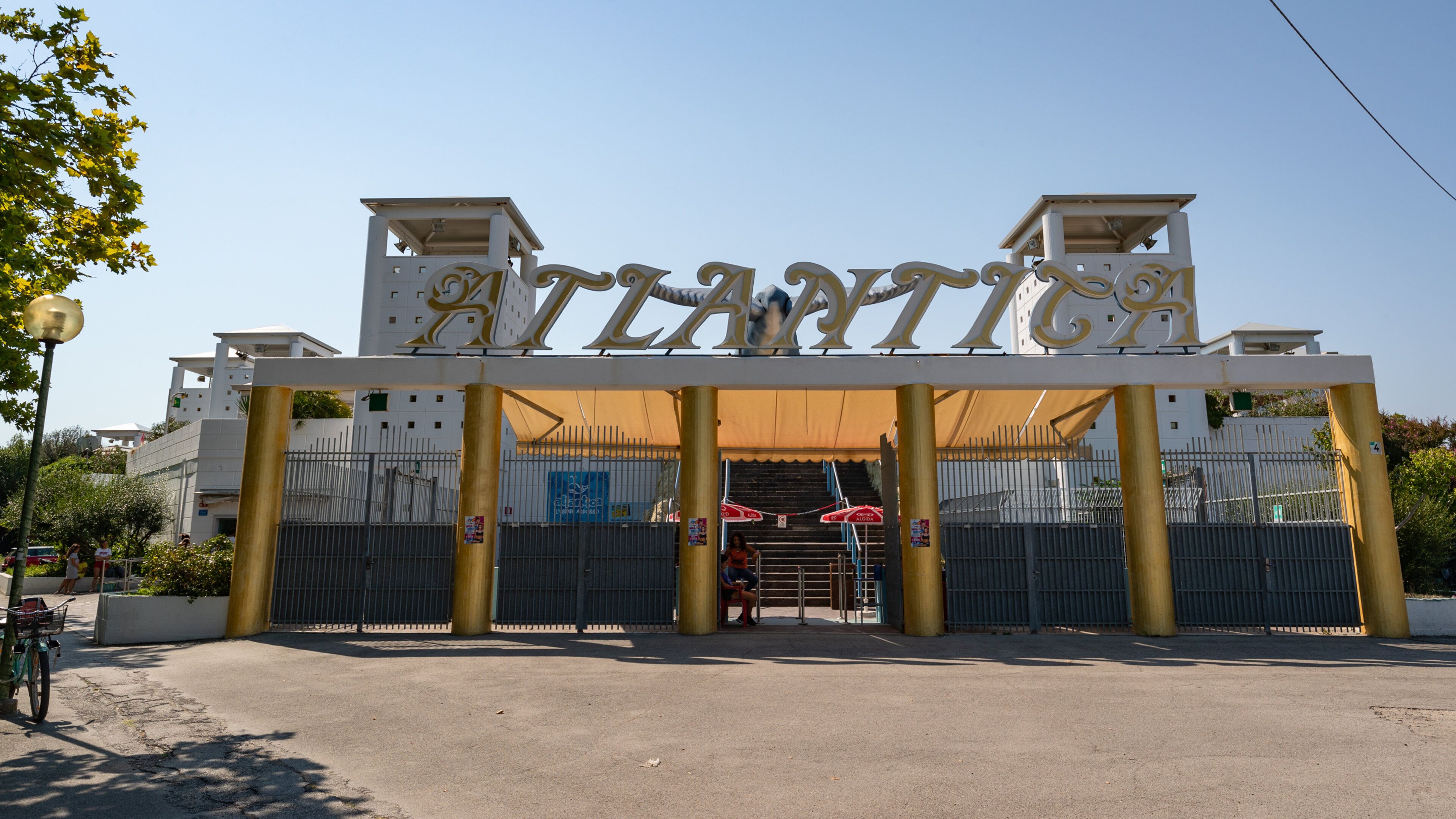 Atlantica Water Park showing signage