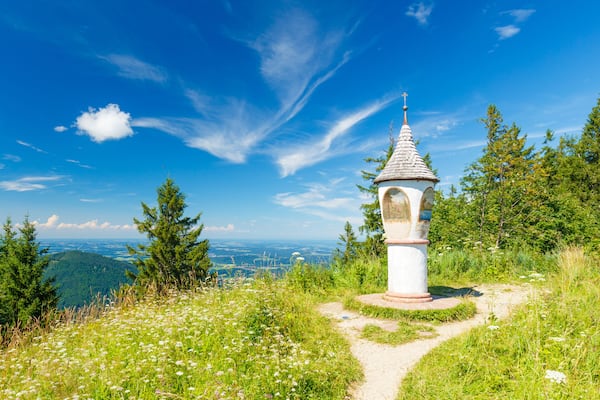Summit cross of Mount Unternberg at Ruhpolding in summer, Shutterstock ID 698086228, Purchase Order: -