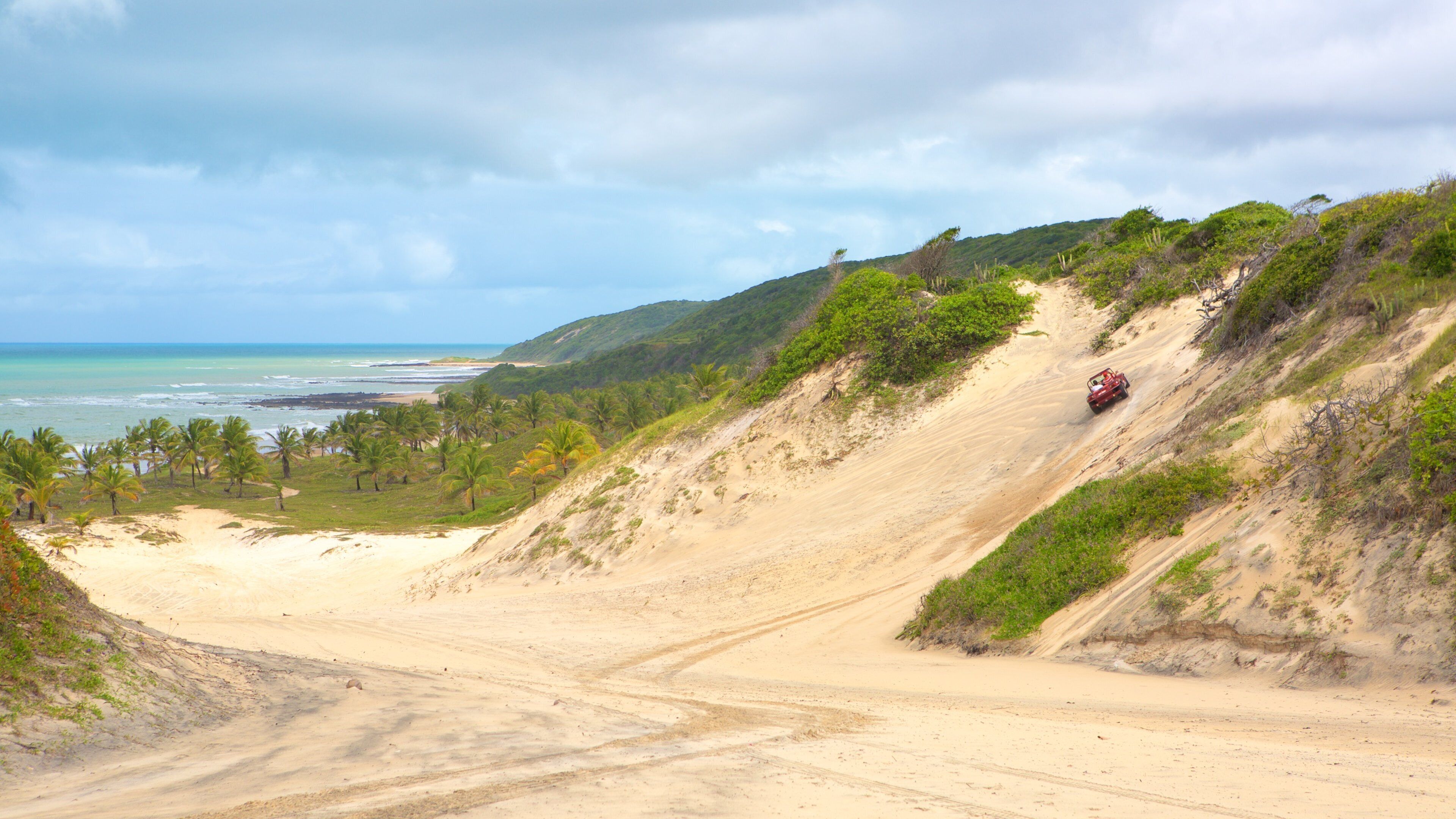 Bahía Formosa mostrando vistas generales de la costa y una playa de arena