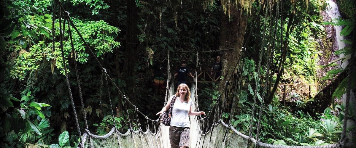 Costa Rica is a beutiful, lush country filled with all kinds of amazing wildlife, and there were plenty to be found up in the Hanging Bridges park near Arenal. Some of these bridges were crazy high!