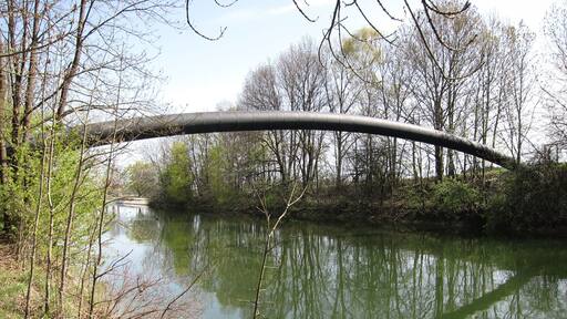 Rohrbrücke über den Mittlere-Isar-Kanal bei Moosinning