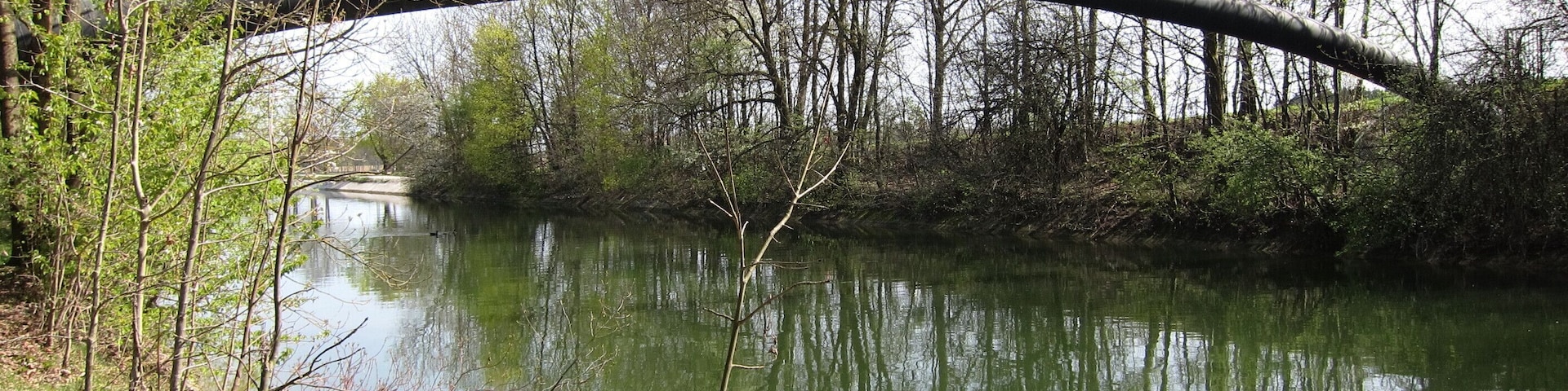 Rohrbrücke über den Mittlere-Isar-Kanal bei Moosinning