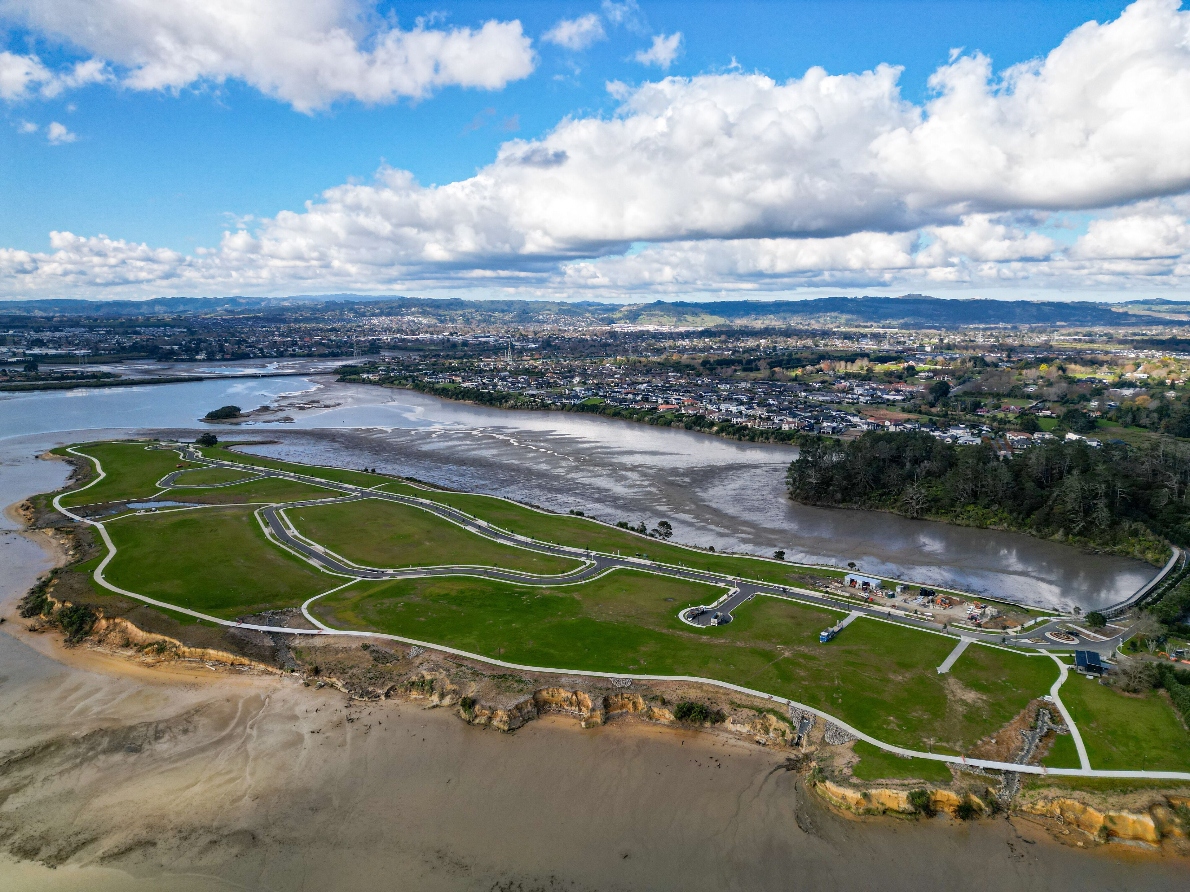 Start of housing development on island island next to suburb of Karaka in South Auckland. 