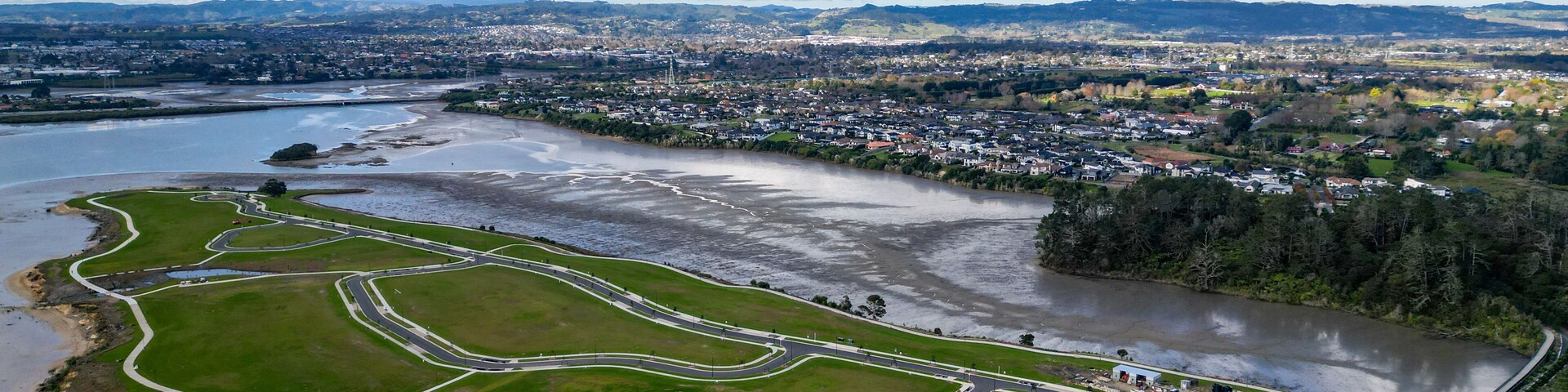 Start of housing development on island island next to suburb of Karaka in South Auckland.