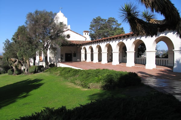 Historic Presidio Mission and Adobe structure in San Diego California