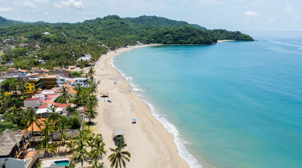 Lo de marcos beach embraces crystal clear waters in nayarit, mexico