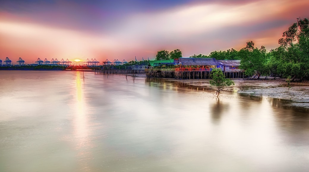 The view from Saujana Seafood Restaurant, Gelang Patah, Johor, Malaysia