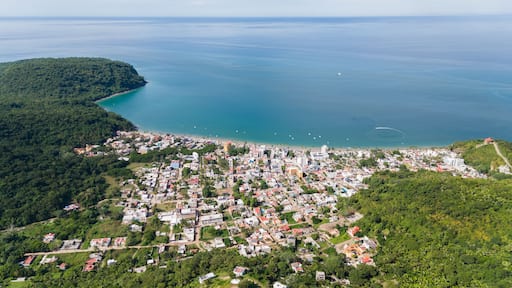 Panoramic View of Los Ayala Beach in Nayarit, Mexico
