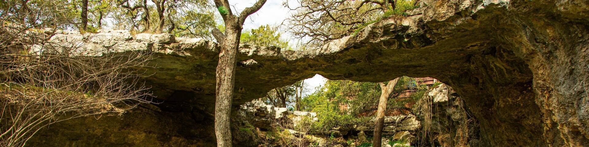 Natural Bridge Caverns which includes tranquil scenes