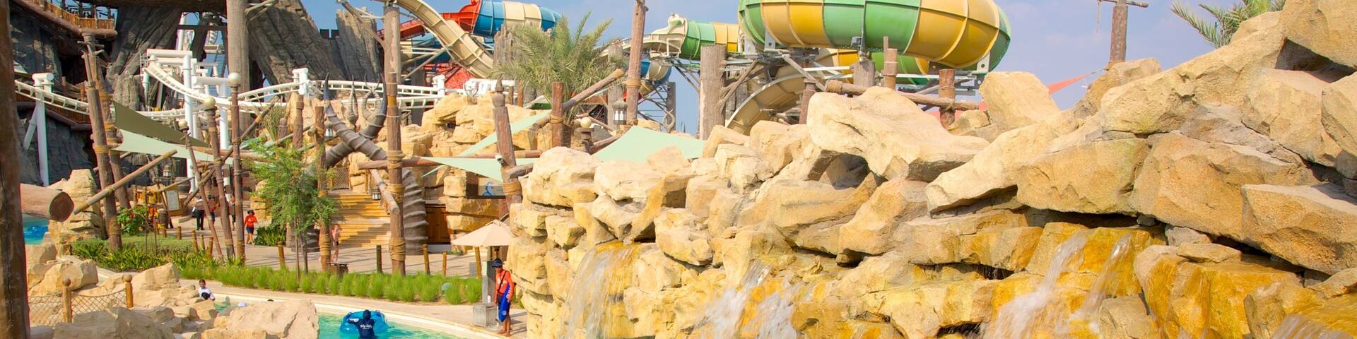 Yas Waterworld which includes a waterpark and a pool