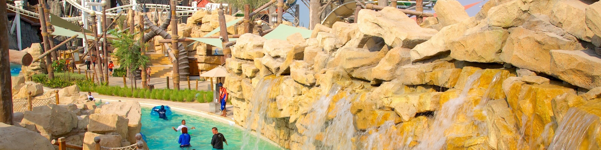 Yas Waterworld which includes a waterpark and a pool
