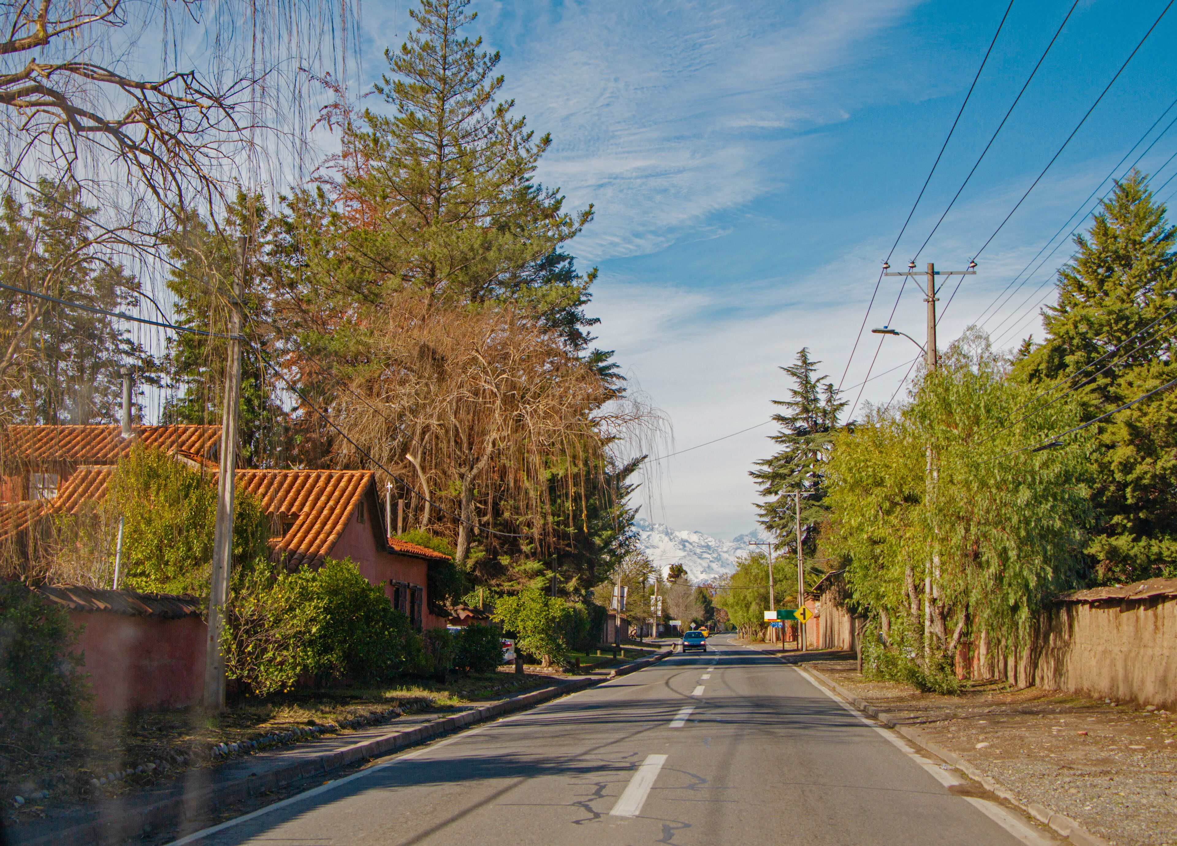 Paisaje de ciudad Rinconada en Chile