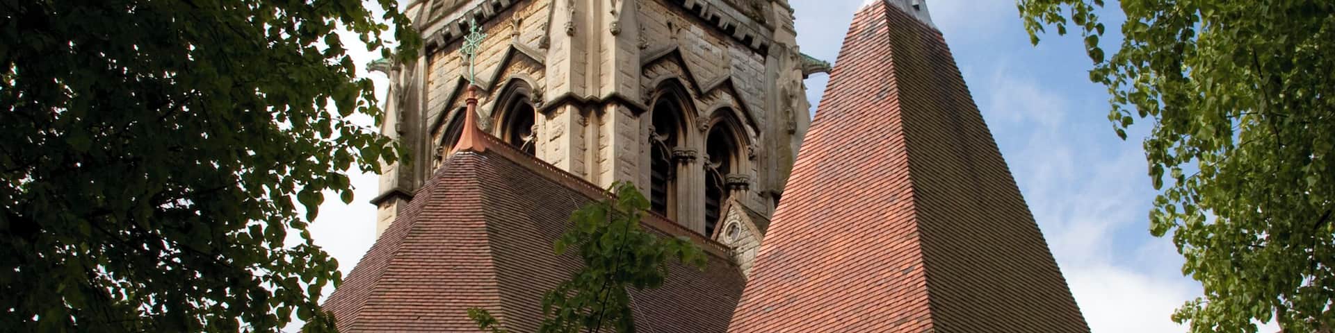 Saint Augustine's is a mid-Victorian church with a landmark tower and spire that was designed by JA Chatwin in the Gothic Revival style. This is a grade II* listed building